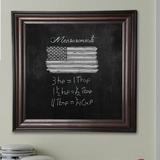 Darby Home Co Wall Mounted Chalkboard Manufactured Wood in Black/Brown | 22 H x 22 W x 1 D in | Wayfair DRBC8959 33966251