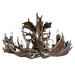 Loon Peak® Prather Fallow 12-Light Unique/Statement Chandelier, Crystal in White/Black/Brown | 24" H x 45" W x 45" D | Wayfair