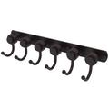 Allied Brass Mercury 6 Position Wall Mounted Hook Rack Metal in Brown | 3.2 H x 15.5 W x 4 D in | Wayfair 920-6-VB