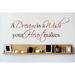 Design W/ Vinyl A Dream is a Wish Your Heart Makes Wall Decal Vinyl in Red/Black | 8 H x 20 W in | Wayfair OMGA5481969