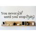 Design W/ Vinyl You Never Fail Until You Stop Trying Wall Decal Vinyl in Black | 8 H x 30 W in | Wayfair OMGA7961795