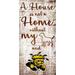 Fan Creations NCAA Team 'House is Not a Home Sign' Textual Art on Wood in Brown | 12 H x 6 W x 0.25 D in | Wayfair C0867-Wichita State