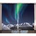 East Urban Home Sky Northern Lights Aurora over Fjords Mountain at Night Norway Solar Image Art Graphic Print | 84 H in | Wayfair EABN8239 39455136