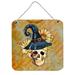 East Urban Home Modern Witch Skull Wall Décor Metal in Gray/Yellow | 8 H x 6 W in | Wayfair EAAS3829 39998163