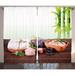East Urban Home Spa Bamboo Background w/ Towel Flowers Candle & Zen Hot Massage Stones Graphic Print | 96 H in | Wayfair EABN8027 39454290