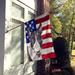 East Urban Home USA American House Vertical Flag, Polyester | 40 H x 28 W in | Wayfair 17E02B5C1DB646118860D68107B1108B