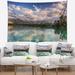 East Urban Home Polyester Cityscape City Lake Cloud Reflection Tapestry w/ Hanging Accessories Included Polyester in Gray | 68 H x 80 W in | Wayfair