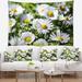 East Urban Home Polyester Background w/ Flowers Tapestry w/ Hanging Accessories Included Polyester in Gray/Green | 50 H x 60 W in | Wayfair