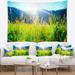 East Urban Home Polyester Beautiful Nature Wonder Tapestry w/ Hanging Accessories Included Polyester in Blue/Green | 50 H x 60 W in | Wayfair