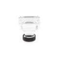 Emtek Lido Oversized Square Knob Crystal & Glass in Black | 1.375" H x 1.375" W x 1.38" D | Wayfair 86403US19