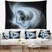 East Urban Home Polyester Fractal Flower Tapestry w/ Hanging Accessories Included Polyester in Black/Gray | 78 H x 92 W in | Wayfair