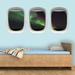 East Urban Home 3 Piece Northern Lights Airplane Window Aviation Wall Decal Set Vinyl in Black/Green | 10 H x 30 W in | Wayfair