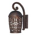 Fleur De Lis Living Claverack Burnt Umber Outdoor Wall Lantern Metal in Brown | 13.25 H x 6.5 W x 8.75 D in | Wayfair