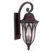 Fleur De Lis Living Besaw 3 - Bulb Outdoor Wall Lantern Glass/Stone in Brown | 27 H x 11 W x 13.25 D in | Wayfair 0701609F5C6F477FAF045D52D6CE92DF