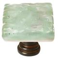 Sietto Glacier 1 1/4" Length Square Knob Crystal & Glass/Metal in Green | 1.25 W in | Wayfair K-201-ORB