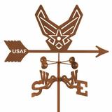 EZ Vane Inc New Air Force Weathervane Metal/Steel in Brown/Gray | 24 H x 21 W x 9 D in | Wayfair Airforce - New Weathervane - Garden Mount