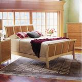 Copeland Furniture Sarah Sleigh Bed Wood in Red/Black | 45 H x 74.5 W x 103.5 D in | Wayfair 1-SLM-15-02