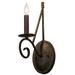 Fleur De Lis Living Grindstaff 1-Light Candle Wall Light Metal in White | 15 H x 5 W x 8 D in | Wayfair AEC23A9B58EA40D48DB75F5AF5940D27