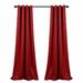 Everly Quinn Ketterman Solid Blackout Thermal Grommet Curtain Panels Polyester in Red | 84 H in | Wayfair 179851694CA24A22B381C2FC1DAD17AD