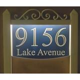 EZ Street Signs 2-Line Lawn Address Sign Plastic in Blue | 16 H x 15.5 W x 1.5 D in | Wayfair 9tw-2