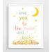 Finny and Zook I Love You to the Moon and Back Paper Print in Pink | 10 H x 8 W in | Wayfair P001211