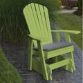 Red Barrel Studio® Eduardo Adirondack Glider Outdoor Chair in Green/Gray | 46 H x 29 W x 27 D in | Wayfair B95F546AB1B34D8D9F6401240B642B82