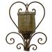 Fleur De Lis Living Metal Sconce Metal in Brown/Yellow | 15.5 H x 12 W x 6 D in | Wayfair D36D1101615445448EFD4D490F580DFD