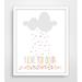 Finny and Zook I Love You Cloud Raining Hearts Paper Print in Pink/Yellow | 14 H x 11 W in | Wayfair P001410