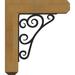 Ekena Millwork Tristan 4" Thick Triple Bracket Craftsman Ironcrest Wood in Brown | 23 H x 4 W x 20 D in | Wayfair BKTI0404X20X23RC4TTN08