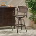 Fleur De Lis Living Terell 29.5" Patio Bar Stool Metal in Brown | 46.07 H x 24.61 W x 21.66 D in | Wayfair F40C97AF58EA4F7CB906D2DF08C1329B