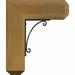 Ekena Millwork Legacy 8" Single Bracket Craftsman Ironcrest Wood in Brown | 20 H x 4 W x 18 D in | Wayfair BKTI0404X18X20RC4SLE03