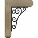 Ekena Millwork Tristan 2" Thick Single Bracket Craftsman Ironcrest Wood in Brown | 201 | Wayfair BKTI0204X14X16RF4STN03