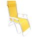 Arlmont & Co. 70" x 21" Zero Gravity Outdoor Lounge Chair Recliner w/ Headrest Pillow Metal in Yellow | 43.3 H x 25.6 W x 35.4 D in | Wayfair