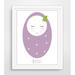 Finny and Zook Sweet Swaddle Baby Framed Paper Print in Indigo/White | 14 H x 11 W in | Wayfair P000984