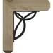 Ekena Millwork Versailles 8" Single Bracket Craftsman Ironcrest Wood in Brown | 20 H x 4 W x 18 D in | Wayfair BKTI0404X18X20RF4SVE03