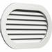 Ekena Millwork PVC Horizontal Round Ended Gable Vent w/ Flat Trim Frame in White | 17 H x 41 W in | Wayfair GVPRE36X1201FUN