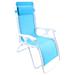 Arlmont & Co. 70" x 21" Zero Gravity Outdoor Lounge Chair Recliner w/ Headrest Pillow Metal in Blue | 43.3 H x 25.6 W x 35.4 D in | Wayfair