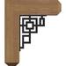 Ekena Millwork Eris 8" Triple Bracket Craftsman Ironcrest Wood in Brown | 18 H x 3.5 W x 15.5 D in | Wayfair BKTI0404X16X18SC4TER06