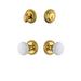 Grandeur Newport Rosette Complete Entry Set w/ Single Cylinder Deadbolt and Hyde Park Knob in Yellow | 2.9 H x 2.62 W x 8 D in | Wayfair 818488