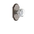 Grandeur Arc Plate Single Dummy w/ Chambord Crystal Door Knob Brass/Crystal in Gray | 4.75 H x 2.5 W x 2.71 D in | Wayfair 811358