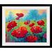 Winston Porter Ankita Field Of Poppies by Marion Rose Framed Painting Print Paper in Gray | 31 H x 37 W x 1 D in | Wayfair