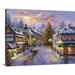 The Holiday Aisle® 'Christmas Art Christmas Eve by Nicky Boehme Painting Print, Cotton in White | 27 H x 36 W x 1.5 D in | Wayfair