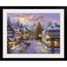 The Holiday Aisle® 'Christmas Art Christmas Eve by Nicky Boehme Painting Print, Cotton in Black | 35 H x 44 W x 1 D in | Wayfair