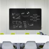 Ghent Harmony Wall Mounted Magnetic Glass Board, 48" x 60" Glass in Black | 48 H x 60 W x 1.63 D in | Wayfair HMYRM45BK