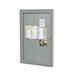 Ghent 1 Door Enclosed Vinyl Bulletin Board w/ Satin Frame Vinyl/Metal in Gray | 36 H x 2.25 D in | Wayfair PA13624VX-193