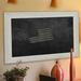 Gracie Oaks Washed Antique Wall Mounted Chalkboard Manufactured Wood in Black/Brown/White | 30 H x 0.75 D in | Wayfair GRKS5501 41154035