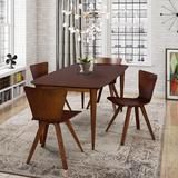 George Oliver Couey Solid Wood Dining Table Wood in White/Brown | 29 H x 72 W x 36 D in | Wayfair FB3BE383A17846018BDD4E890925AF1A