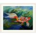 Bay Isle Home™ Wireman Ruby & Sapphire Koi' by Michael Creese Painting Print Metal in Brown | 32 H x 38 W x 1 D in | Wayfair