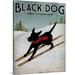 Great Big Canvas 'Black Dog Ski' by Ryan Fowler Vintage Advertisement | 10 H x 8 W x 1.5 D in | Wayfair 1051263_1_8x10