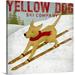 Great Big Canvas 'Yellow Dog Ski' by Ryan Fowler Vintage Advertisement in Black | 35 H x 35 W x 1.5 D in | Wayfair 1421318_1_35x35